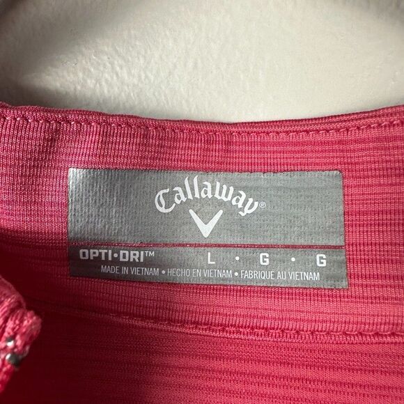 Callaway  Opti-Dri 1/4 Zip Pink Womens Long Sleeve Pullover Golf Outdoors Large - Picture 2 of 3